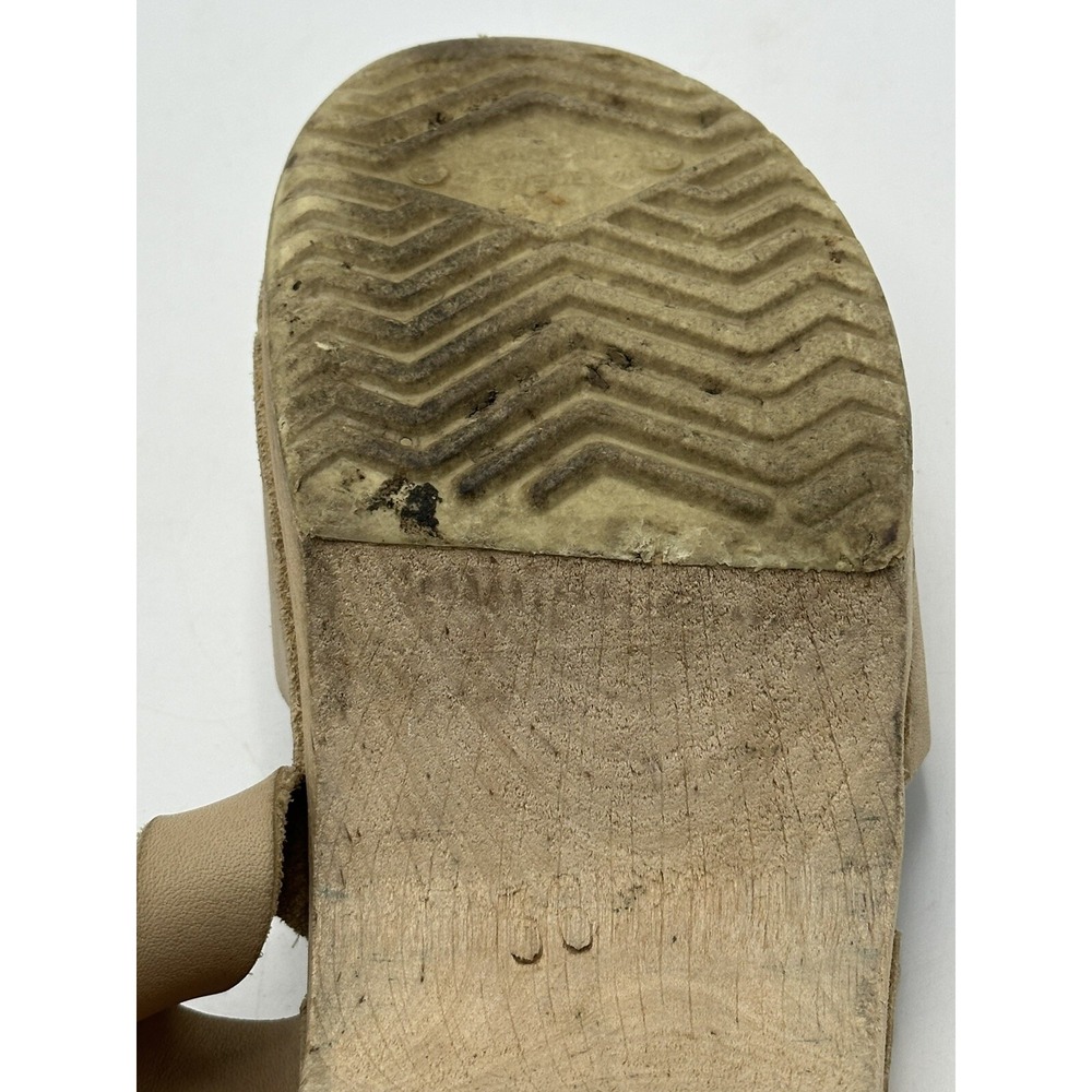 Lotta's Clogs Womens Size 36 Tan Leather Close Toe Slip On Boho Cottage Core New - Picture 13 of 14